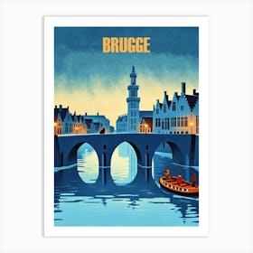 Bruges, Vintage Travel Poster Art Print