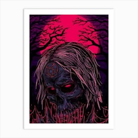 Satanic Skull Art Print