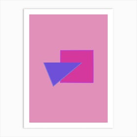 Pink Square, Purple Triangle Art Print