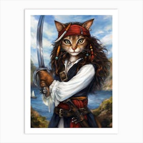 Pirate Cat 3 Art Print