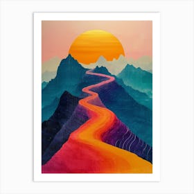 Sunrise In The Mountains 2 Art Print