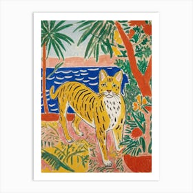 Tiger In The Garden Style unemployment Art Print