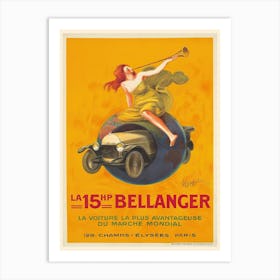 Vintage Bellanger Automobile Poster Art Print