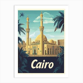 Aihrgdesign A Mid Century Modern Travel Poster For Cairo Show 911ac76e 8c32 4139 Ad1f 2be1c6ef094e 3 Art Print