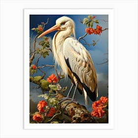 White Stork Art Print