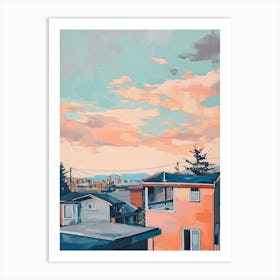 Vancouver Rooftops Morning Skyline 4 Art Print