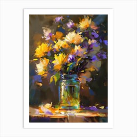 Flowers In A Jar 3 Art Print