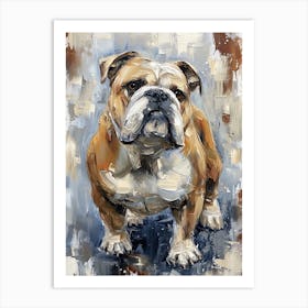 Bulldog Acrylic Painting 7 Art Print