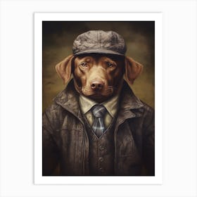 Gangster Dog Chesapeake Bay Retriever Art Print