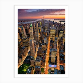 New York’s Dynamic Evening Rush Art Print