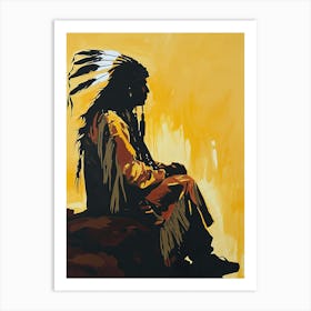 Blackfoot Balance In Abstract Art ! Native American Art Art Print