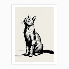 Leonardo Phoenix Create A Minimalist Blackandwhite Ink Drawing 1 (5) Topaz Standard V2 4x Art Print