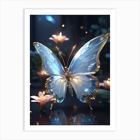 Blue Butterfly Art Print