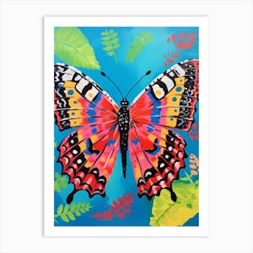 Pop Art Common Blue Butterfly 3 Art Print