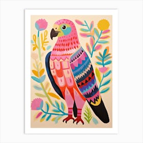 Pink Scandi Golden Eagle 3 Art Print