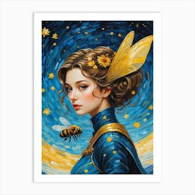 Bee Painting Art Print