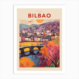 Bilbao Spain 2 Fauvist Travel Poster Art Print