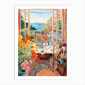 Artist S Workshop With A View Art Print