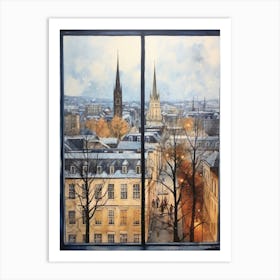 Winter Cityscape Hamburg Germany 2 Art Print