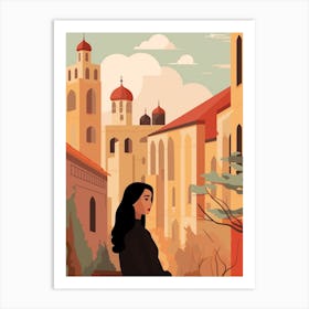 Azerbaijan 2 Travel Illustration Art Print