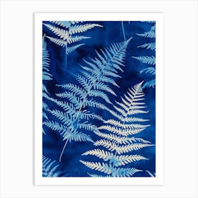 Pattern Poster Blue Star Fern 2 Art Print