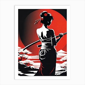 Samurai Girl Art Print