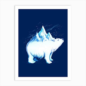 Icebearg Polar Bear Art Print