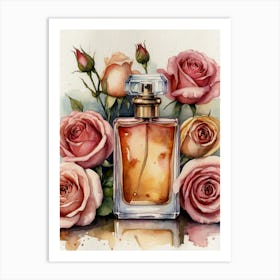 Roses And Perfume Art Print