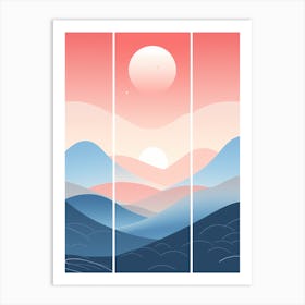 Sunset In The Mountains Art Print