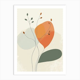 Abstract Floral Print 1 Art Print