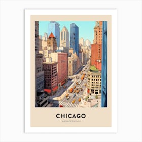 Magnificent Mile Chicago Travel Poster Art Print