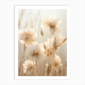 Boho Dried Flowers Hollyhock 2 Art Print