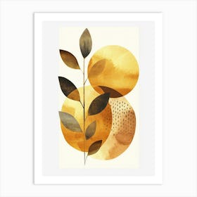 Golden Leaves 7 Art Print