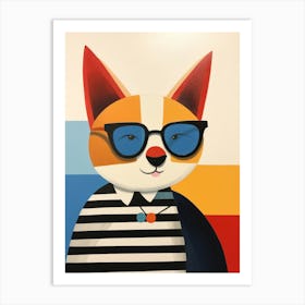 Little Fox 2 Wearing Sunglasses Art Print