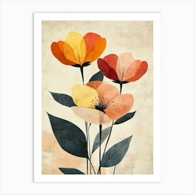 Three Flowers Art Print