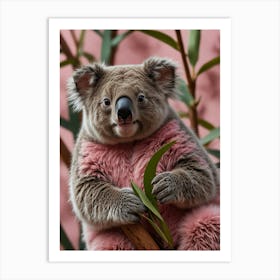 Pink Koala Art Print