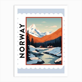 Norway 1 Travel Stamp Poster Art Print