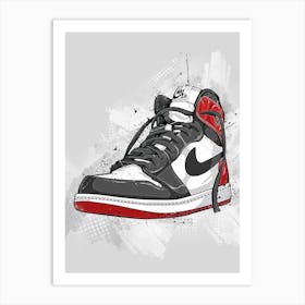 Nike Air Jordan 1 Colorful Art Print