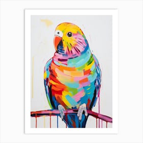 Colourful Bird Painting Budgerigar 2 Art Print