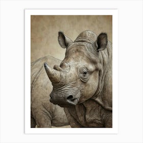 Rhinos By Sarah Jones Art Print