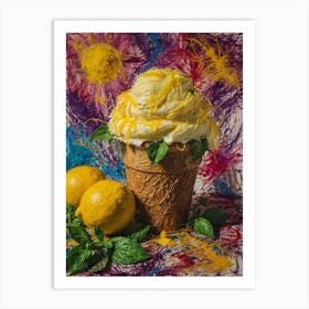 Lemon Ice Cream 4 Art Print