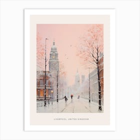 Dreamy Winter Painting Poster Liverpool United Kingdom Art Print