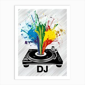 Dj Splatter Art Print