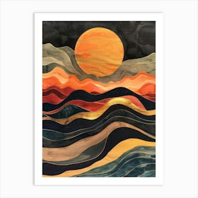 Sunset Over The Ocean 46 Art Print