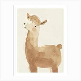 Charming Nursery Kids Animals Alpaca 4 Art Print