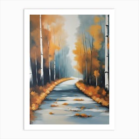 Autumn Road 1 Art Print