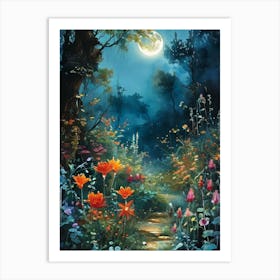 Moonlight Path Art Print