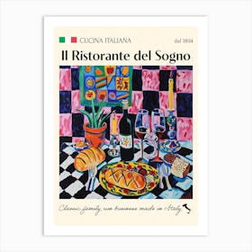 Il Ristorante Del Sogno Trattoria Italian Poster Food Kitchen Art Print