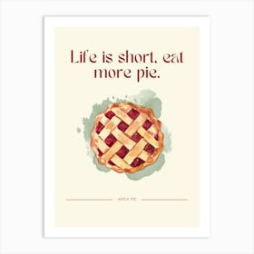 Pie illustration  Art Print