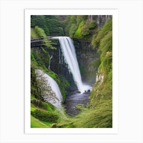 Pistyll Rhaeadr, United Kingdom Majestic, Beautiful & Classic (1) Art Print